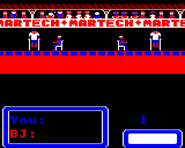 Brian Jacks Superstar Challenge (BBC Micro) screenshot: Arm Dips