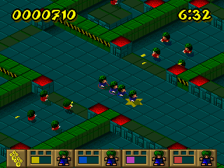 Lemmings Paintball (Windows) screenshot: Skill - Mayhem, Level 13 - Babylem 5