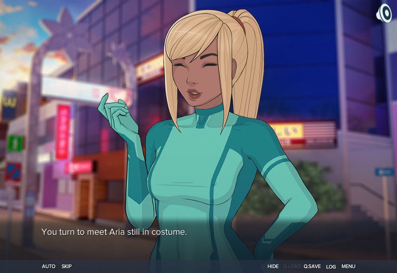 Quickie: Aria (Browser) screenshot: Aria in costume