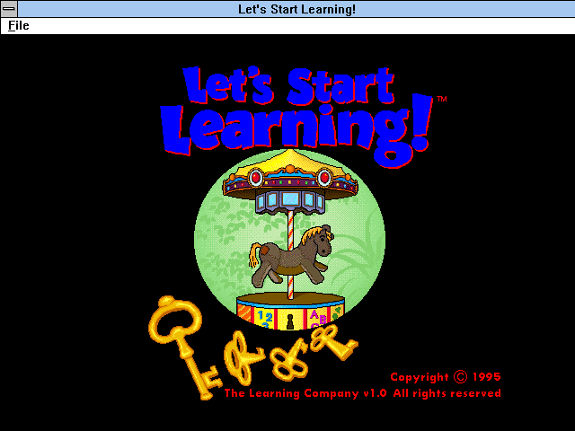 Reader Rabbit and Friends: Let's Start Learning! (Windows 3.x) screenshot: Title screen