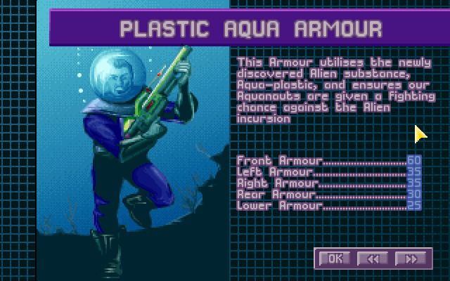 X-COM: Terror from the Deep (Windows) screenshot: One of the basic armours for your soldiers