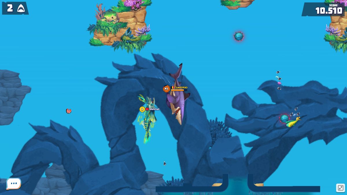Hungry Shark: Arena (Browser) screenshot: With XL size