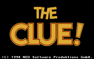 The Clue! (DOS) screenshot: Title