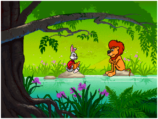 Reader Rabbit's Interactive Reading Journey (Windows 3.x) screenshot: The introduction cutscene