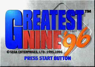 Greatest Nine '96 (SEGA Saturn) screenshot: Title screen