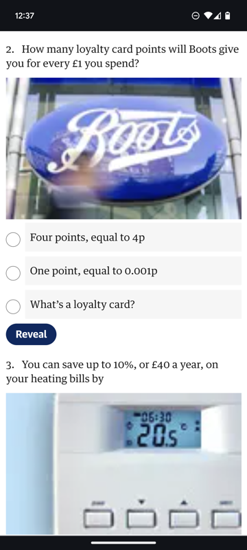 Are you a money saving star? (Browser) screenshot: I do not shop at Boots