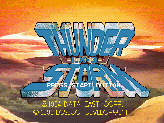 Thunder Storm LX-3 & Road Blaster (SEGA Saturn) screenshot: Title screen (Thunder Storm LX-3)