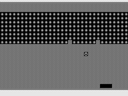 Breakout (ZX81) screenshot: Hit the wall.