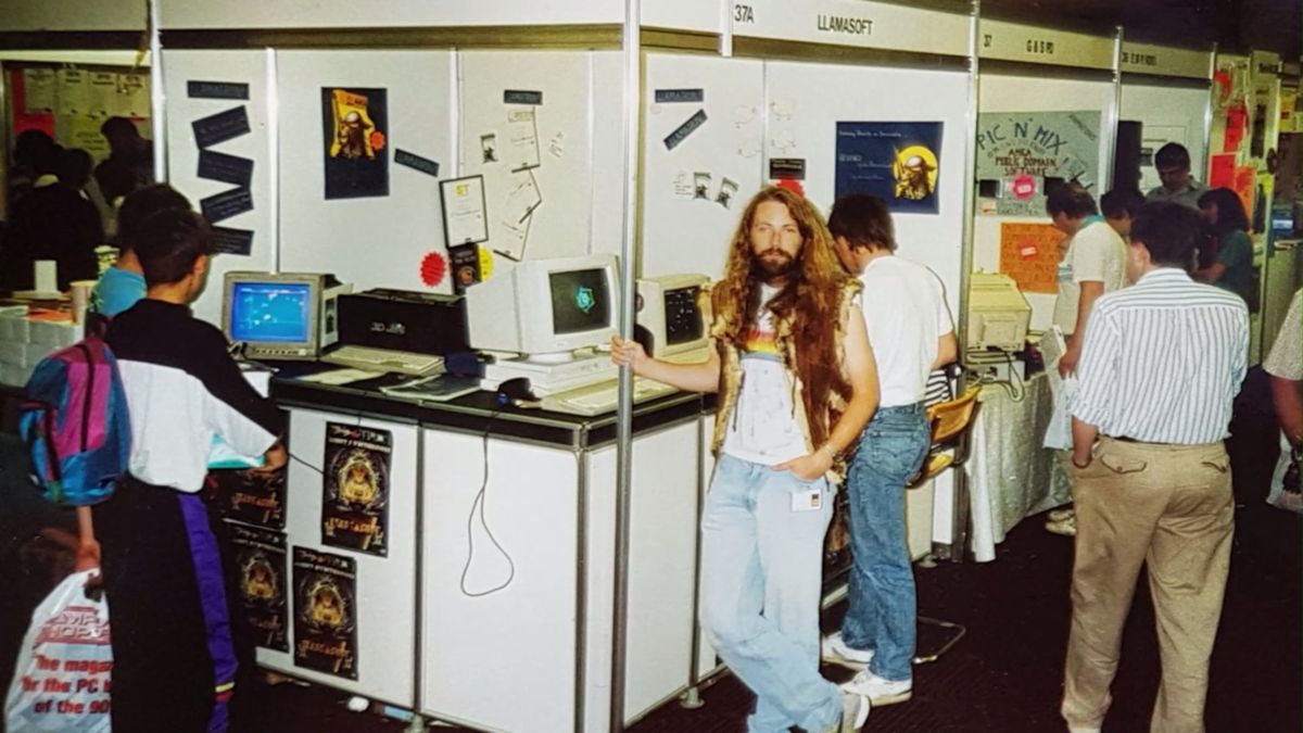 Llamasoft: The Jeff Minter Story (Windows) screenshot: An early photo of Jeff Minter