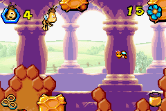 Maya the Bee: Sweet Gold (Game Boy Advance) screenshot: Willy flies higher than other insects