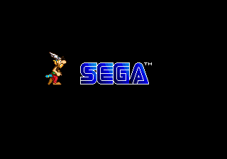 Astérix and the Great Rescue (Genesis) screenshot: Funny Sega logo with Asterix