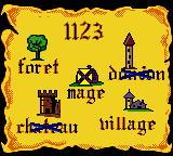 Les Visiteurs (Game Boy Color) screenshot: France in 1123
