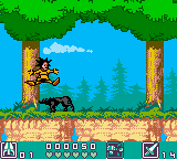Les Visiteurs (Game Boy Color) screenshot: Yeek! Wolf attack!