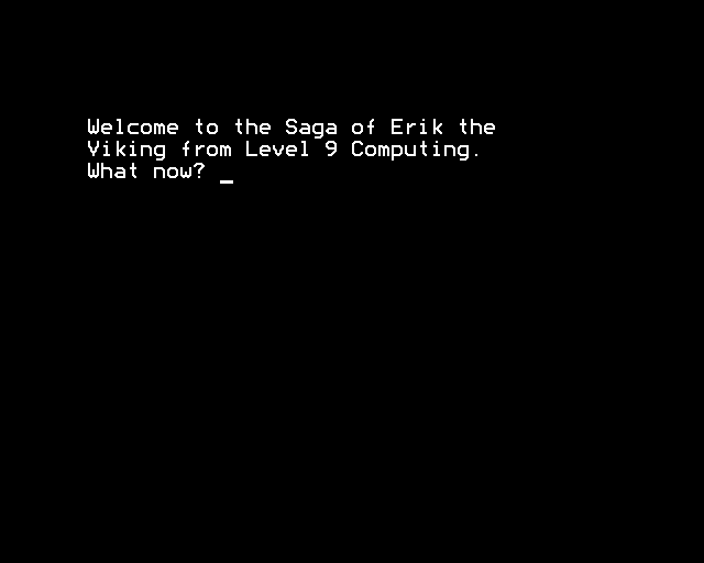 The Saga of Erik the Viking (BBC Micro) screenshot: Starting the Adventure