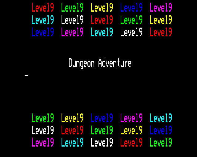 Dungeon Adventure (BBC Micro) screenshot: Title Screen