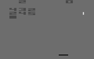 Codebreaker (Atari 2600) screenshot: The game in black and white mode