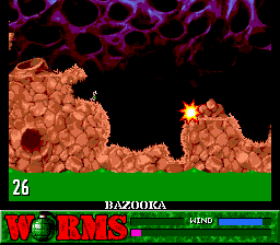 Worms (Genesis) screenshot: Kaboom!