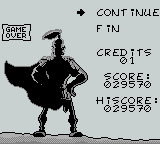 Astérix (Game Boy) screenshot: Game over