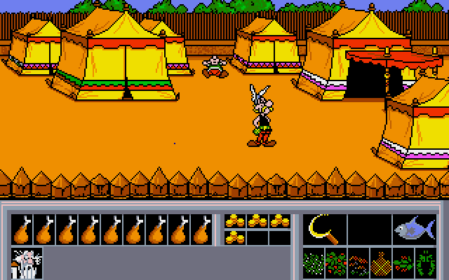 Asterix: Operation Getafix (DOS) screenshot: In a Roman camp