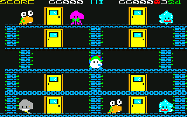 Door Door (PC-6001) screenshot: Round 24