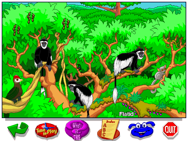Let's Explore the Jungle (Windows) screenshot: Flatids and other African treelife