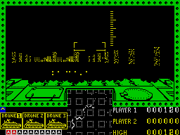 3D Seiddab Attack (ZX Spectrum) screenshot: Impact explosion.