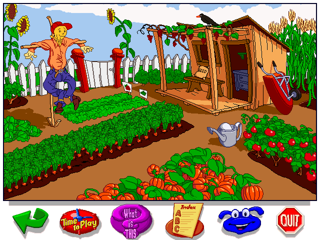 Let's Explore: The Farm - With Buzzy (Windows) screenshot: Farm's garden