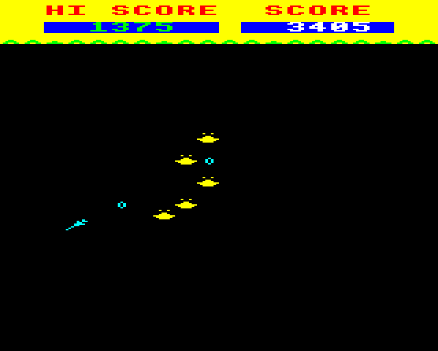 Galactic Intruders (BBC Micro) screenshot: Angled Vessels