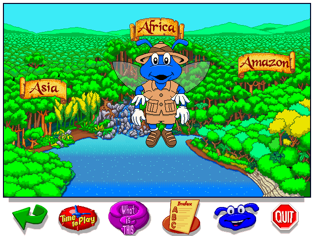 Let's Explore the Jungle (Windows) screenshot: Buzzy at the main overview
