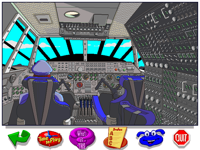 Let's Explore The Airport (Windows) screenshot: Cockpit of a jet