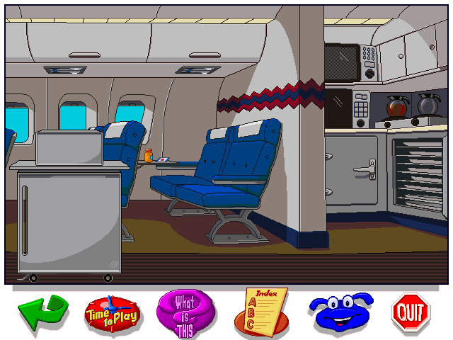 Let's Explore The Airport (Windows) screenshot: Kitchen area of a jet