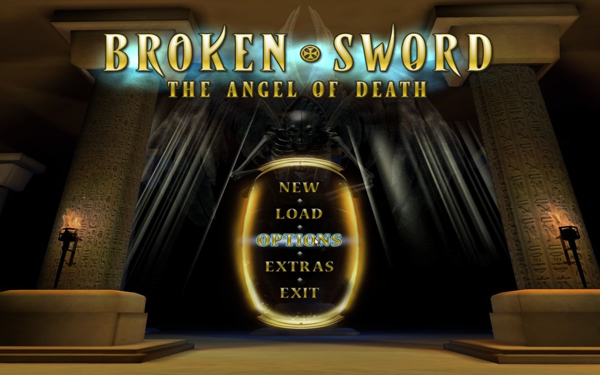 Secrets of the Ark: A Broken Sword Game (Windows) screenshot: Main menu (UK English version)