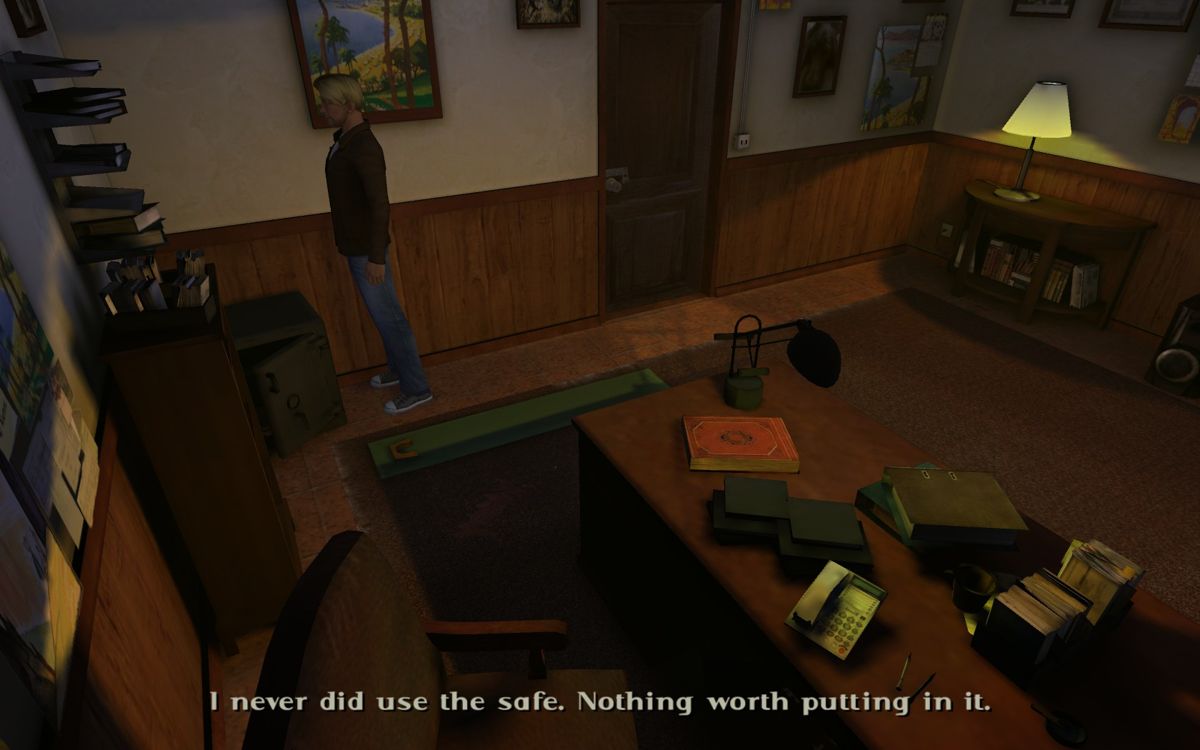 Secrets of the Ark: A Broken Sword Game (Windows) screenshot: Checking the things in your office