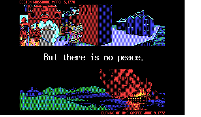 Liberty or Death (DOS) screenshot: famous words