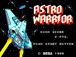 Astro Warrior (SEGA Master System) screenshot: Title
