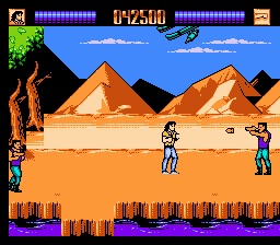Lethal Weapon (NES) screenshot: Out in the desert