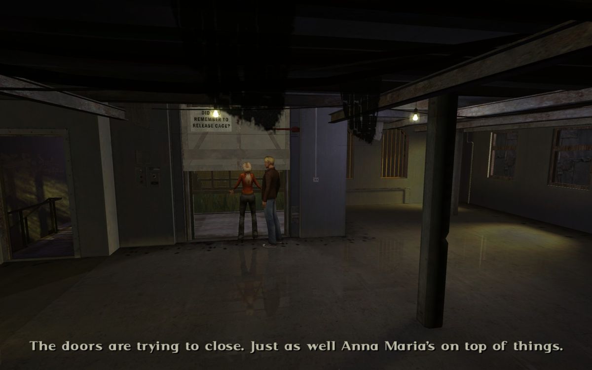 Secrets of the Ark: A Broken Sword Game (Windows) screenshot: George in the obvious brain, not a muscle in this situation