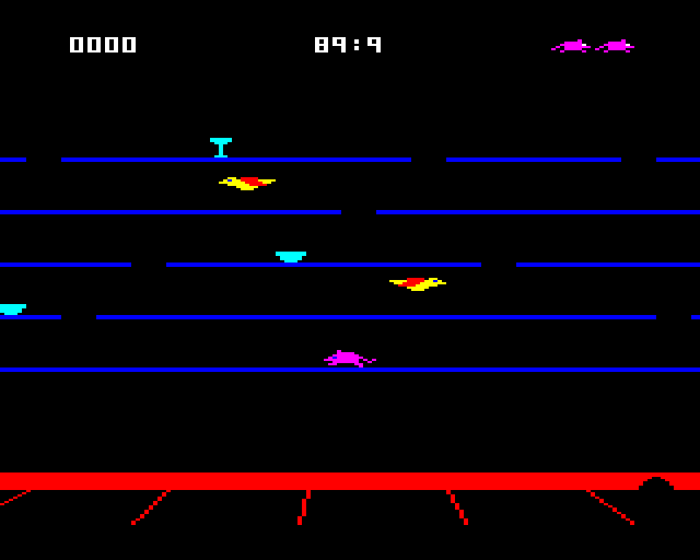 Pantry Antics (BBC Micro) screenshot: On the Shelves