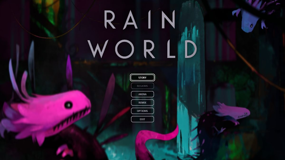Rain World (Windows) screenshot: Main menu