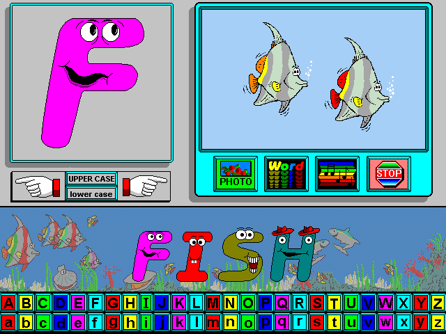 Living Letters (Windows 3.x) screenshot: Picked a small word this time