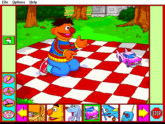 Sesame Street: Art Workshop (Windows 3.x) screenshot: Stickers