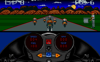 1000cc Turbo (Amiga) screenshot: Start of the race