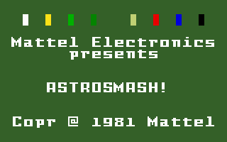 Astrosmash (Intellivision) screenshot: Title screen
