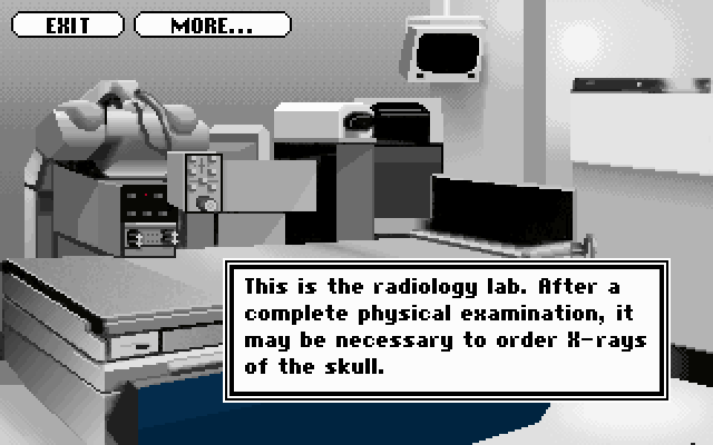 Life & Death II: The Brain (DOS) screenshot: X-ray lab