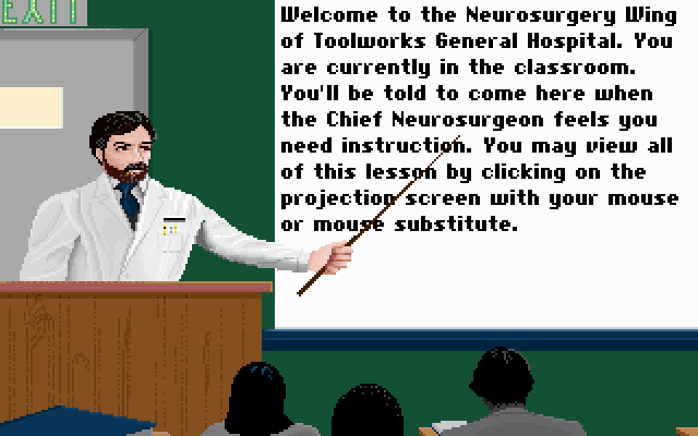 Life & Death II: The Brain (DOS) screenshot: Classroom