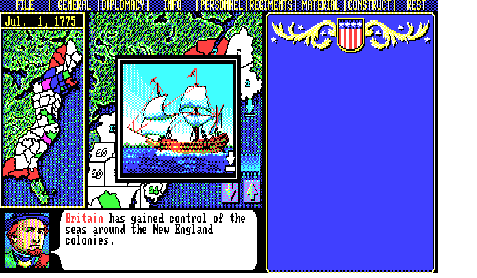 Liberty or Death (DOS) screenshot: Navy?