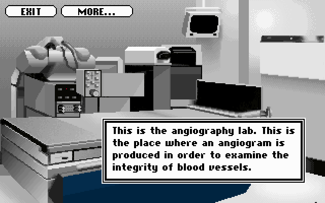 Life & Death II: The Brain (DOS) screenshot: Angiography lab