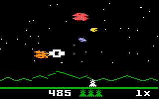 Astrosmash (Intellivision) screenshot: A game in progress