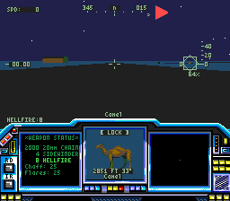 LHX: Attack Chopper (Genesis) screenshot: LHX cockpit