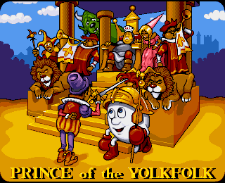 Dizzy: Prince of the Yolkfolk (Amiga) screenshot: Title screen.
